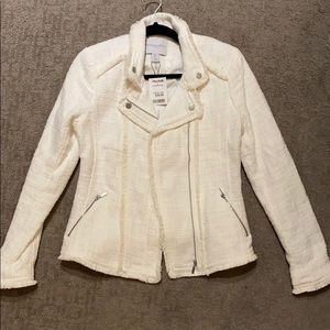 Carolina Belle White Fitted Tweed Blazer NWT